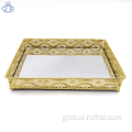 Decorative Metal Tray Decorative Mirrored Vanity Tray for Jewelry Manufactory